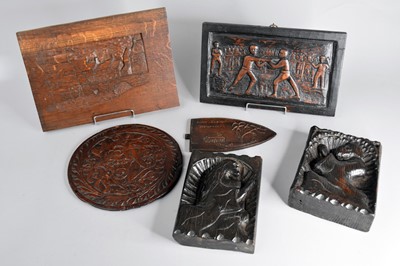 Lot 515 - A group of various carved wood panels, 17th to 20th century