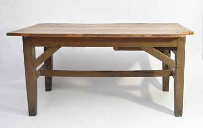 Lot 558 - A 19th century elm and fruitwood farmhouse kitchen table