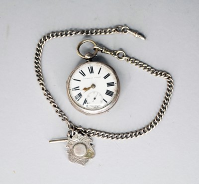 Lot 378 - A silver open face pocket watch
