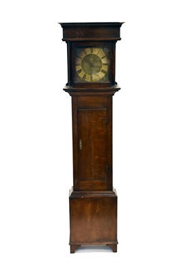 Lot 290 - An 18th century oak, 30-hour longcase clock, by ‘W.Marston, Bps Caftle’ (sic)