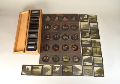 Lot 393 - A miscellaneous collection of magic lantern...