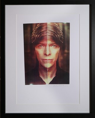 Lot 89 - Edward Bell (British Contemporary) Bowie Portrait Copy from Transparency