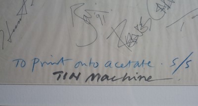 Lot 22 - David Bowie and Tin Machine Band Signatures