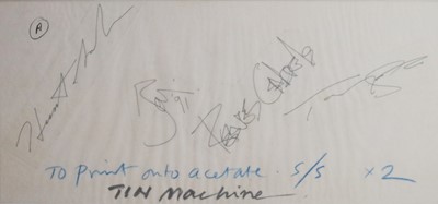 Lot 22 - David Bowie and Tin Machine Band Signatures