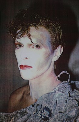 Lot 74 - Edward Bell (British Contemporary) Colour Print Bowie in Scary Monsters Makeup