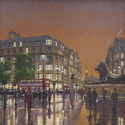 Lot 285 - Robert Crisp (British Contemporary) After the Rain, Trafalgar Square