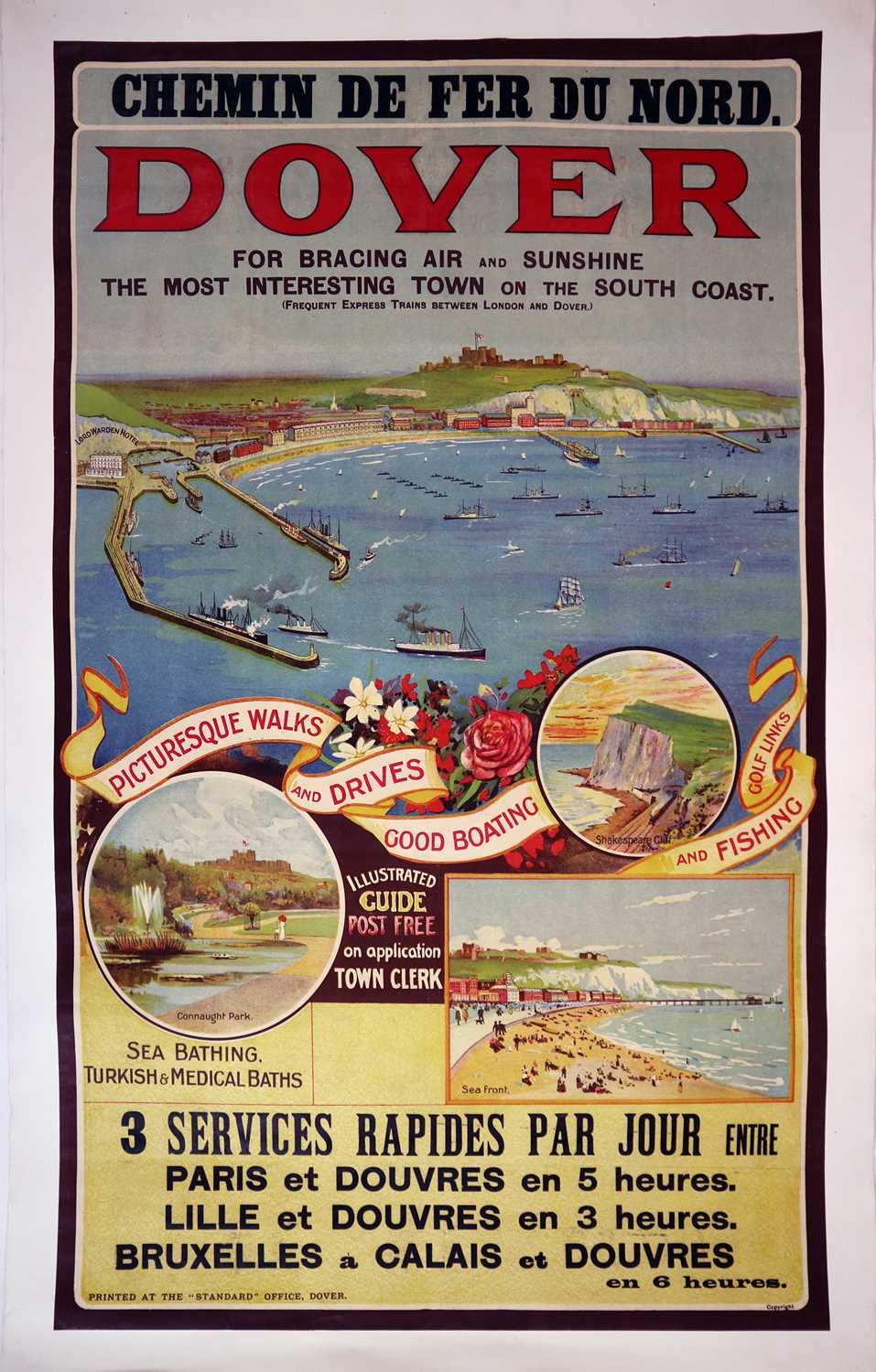 Lot 203 - 20th Century Travel Poster French Northern Railway Company for Dover