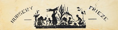 Lot 424 - A series of nine hand cut nursery silhouettes forming a frieze, 1940s-50s