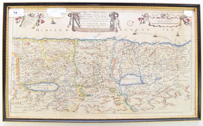 Lot 64 - RICHARD BLOME, Map of the Holy land 1687