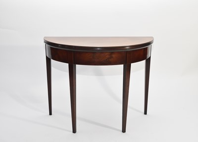 Lot 547 - A George III demi-lune mahogany tea table