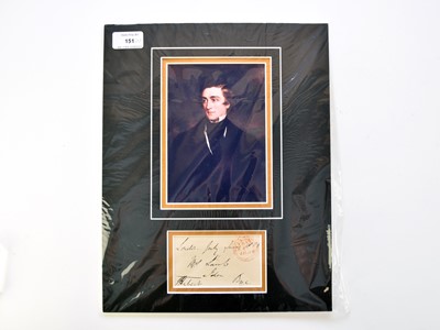 Lot 151 - HERBERT, Sidney (1810-1861) Secretary of State...