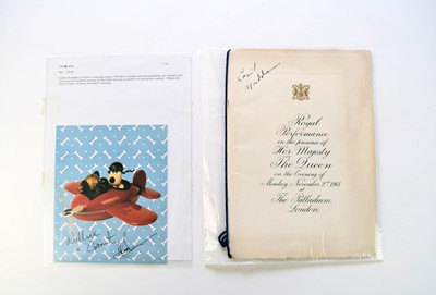 Lot 155 - PARK, Nick, animator, signature on pictorial...