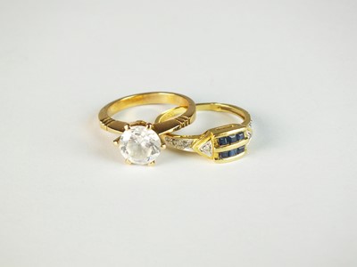 Lot 61 - Two stone set rings