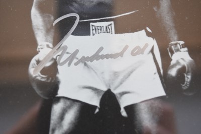Lot 165 - MUHAMMED ALI, Signed photograph. The famous...
