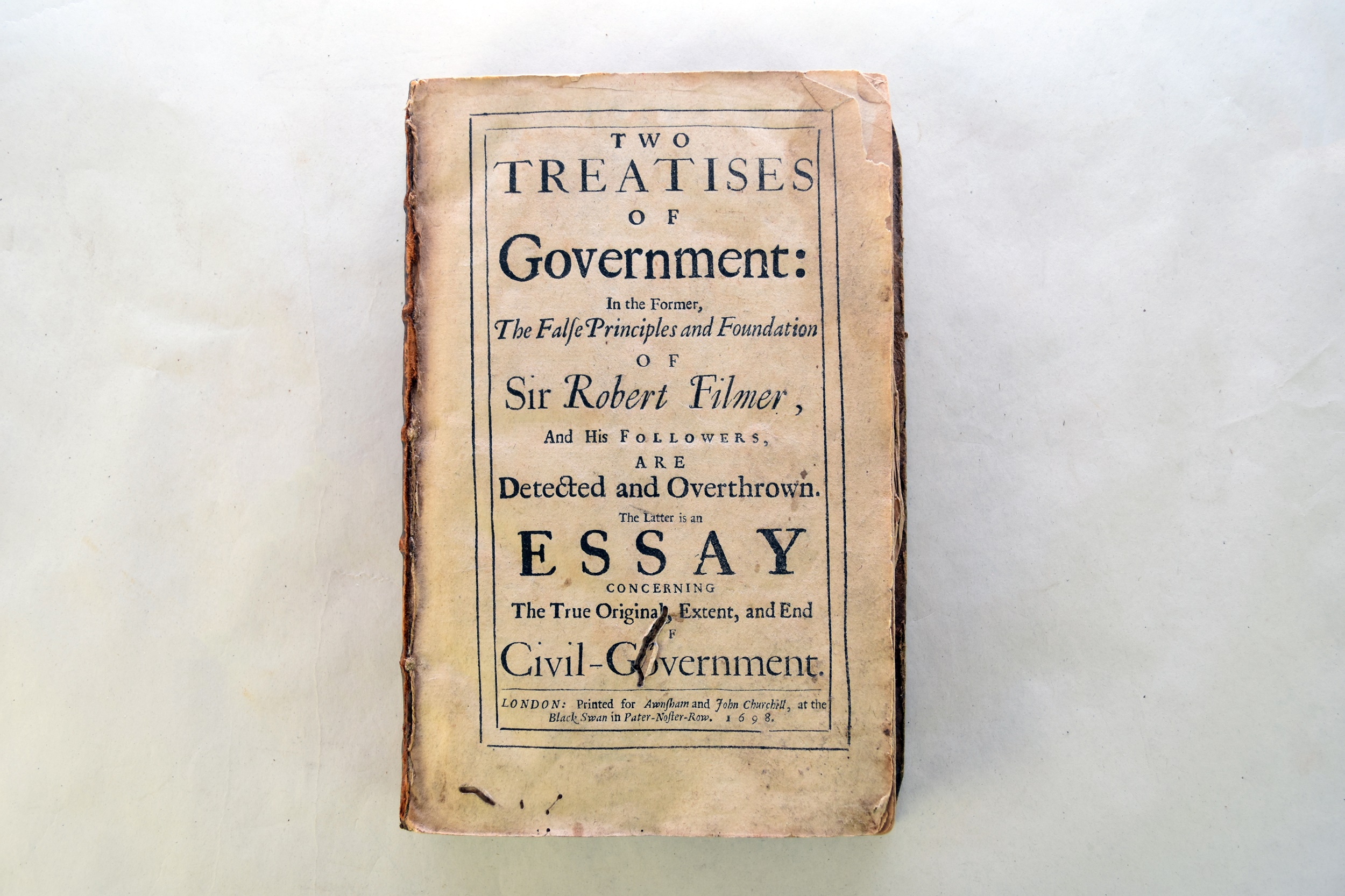 Lot 186 - (LOCKE, John) Two Treatises Of Government,