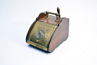 Lot 544 - A Victorian mahogany and brass coal purdonium
