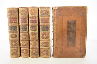 Lot 187 - PLUTARCH'S LIVES, 5 vols, 1711, with plates,...
