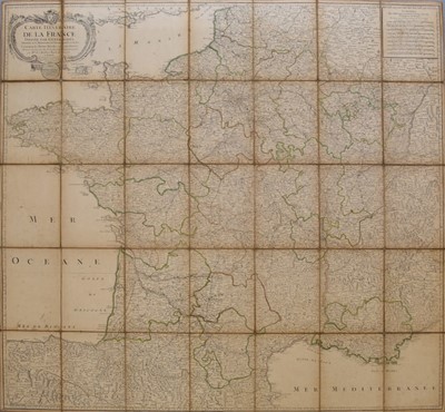 Lot 199 - MAP OF FRANCE by Bourgoin, late 18th century,...