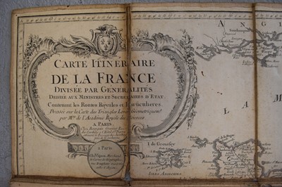 Lot 199 - MAP OF FRANCE by Bourgoin, late 18th century,...