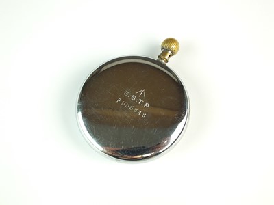 Lot 179 - A Jaeger Lecoultre Military white metal open face pocket watch