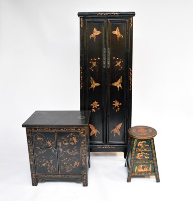 Lot 344 - Three Chinese lacquer cabinets