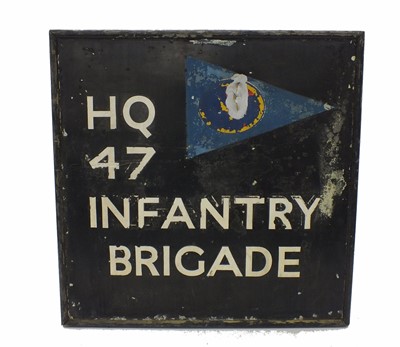 Lot 277 - HQ 47 Infantry Brigade sign