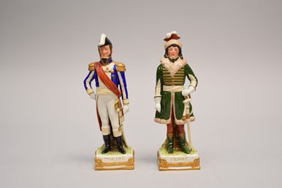 Lot 264 - Scheibe Alsbach military porcelain bust and figures