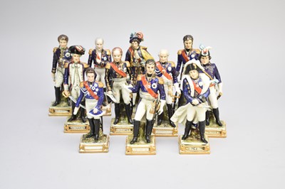 Lot 204 - A group of twelve Bourdois and Bloch figures of Napoleon and his generals