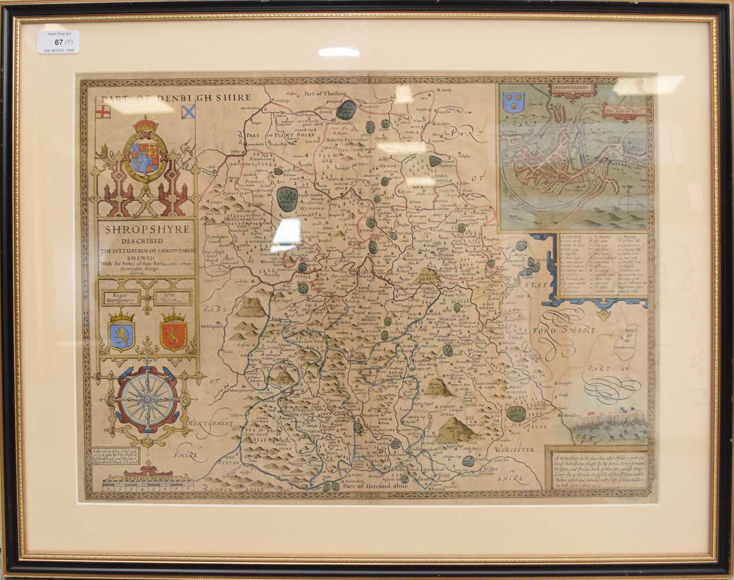 Lot 67 - SPEED, John, Map of Shropshire