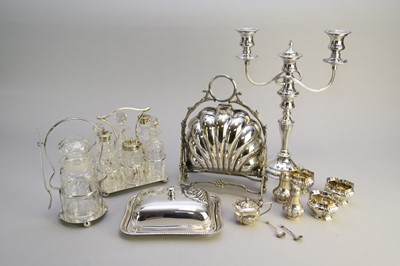 Lot 9 - A collection of silver and plated wares