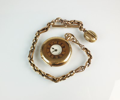 Lot 172 - A Gentleman's 9ct gold Oreba half hunter pocket watch