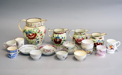 Lot 282 - A mixed collection of British pottery and porcelain, late 18th/ and early-mid 19th century