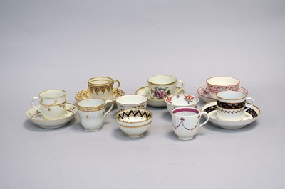 Lot 281 - A collection of New Hall tea and coffee wares, early 19th century