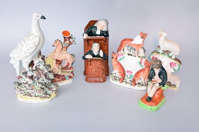 Lot 277 - A group of Staffordshire pottery, 19th century