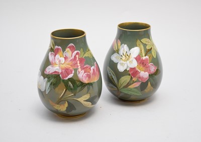 Lot 278 - Pair of Doulton Lambeth faience vases