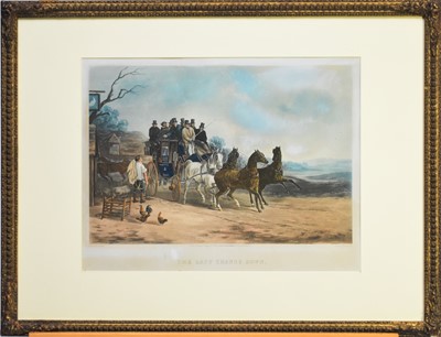 Lot 165 - J Harris after William Shayer four Coaching Aquatints, 1863