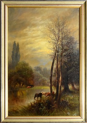 Lot 213 - William Bayford (British School 19th Century) Cattle Watering