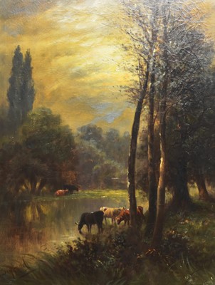 Lot 213 - William Bayford (British School 19th Century) Cattle Watering