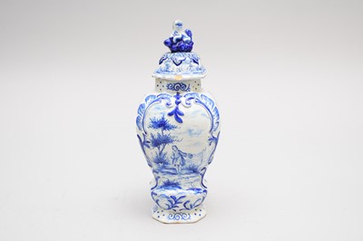 Lot 180 - A Dutch Delft vase and cover