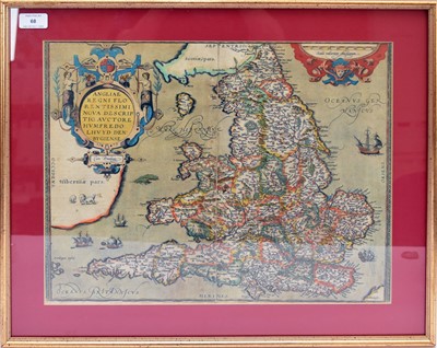 Lot 68 - LHUYD, Humphrey, of Denbigh, map of England and Wales