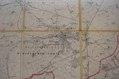 Lot 86 - WEM RURAL DISTRICT COUNCIL. Very large map of Wem and Whitchurch