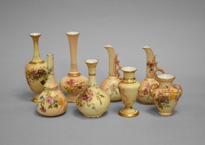 Lot 255 - A group of Royal Worcester blush ivory ornamental ware