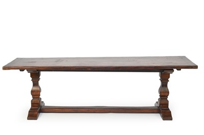 Lot 306 - An oak refectory type dining table