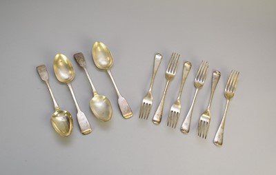 Lot 11 - A collection of silver forks and spoons