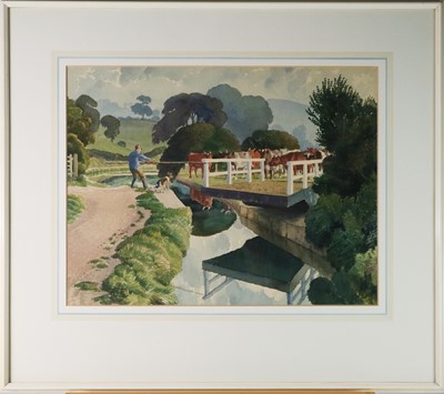 Lot 43 - Charles Frederick Tunnicliffe OBE RA(1901-1979) The Swingbridge