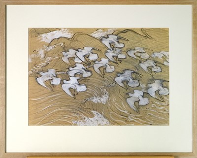 Lot 42 - Charles Frederick Tunnicliffe OBE RA (1901-1979) Seabirds Flying over the Waves
