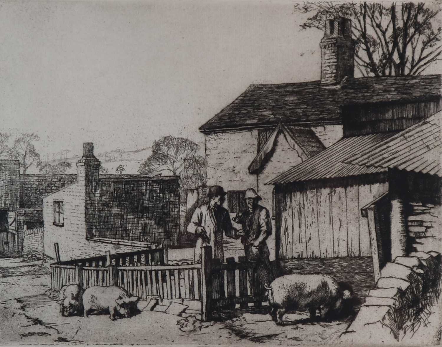 Lot 9 - Charles Frederick Tunnicliffe OBE RA (1901-1979) The Pig Dealer