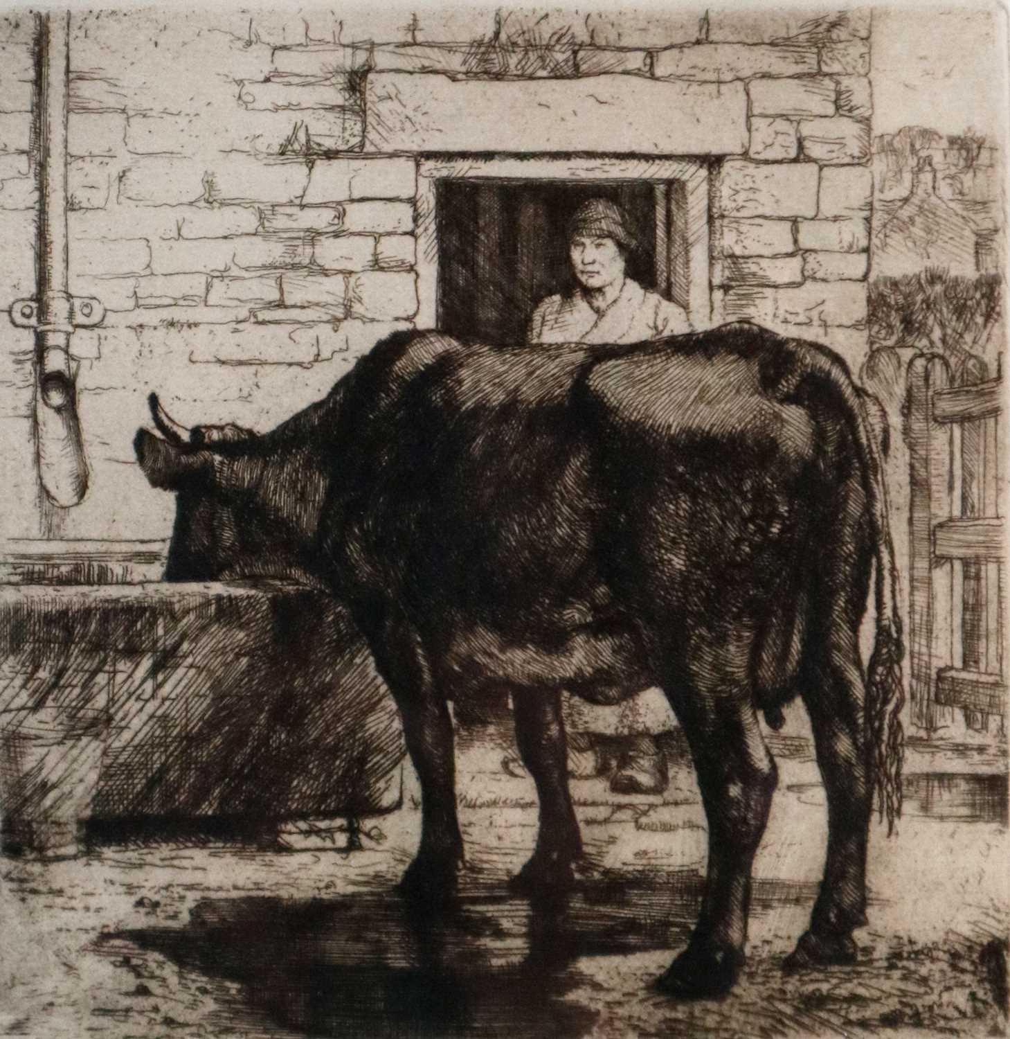 Lot 18 - Charles Frederick Tunnicliffe OBE RA (1901-1979) The Water Trough with Copper Plate