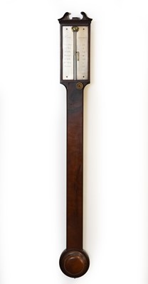 Lot 329 - A 19th century mahogany stick barometer by Carey, London