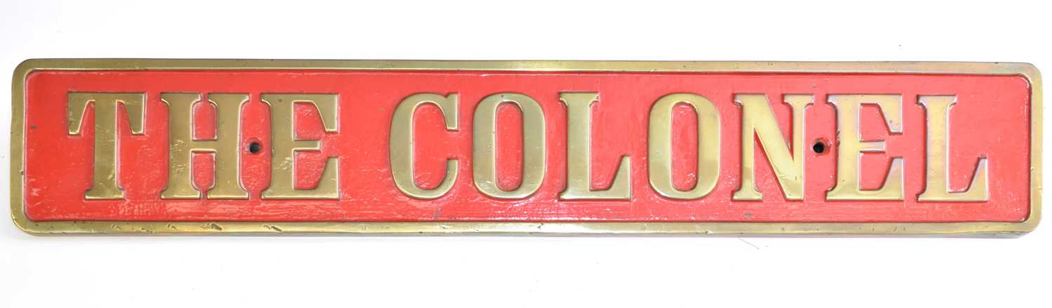 Lot 234 - 'The Colonel', a locomotive nameplate and maker's number plate